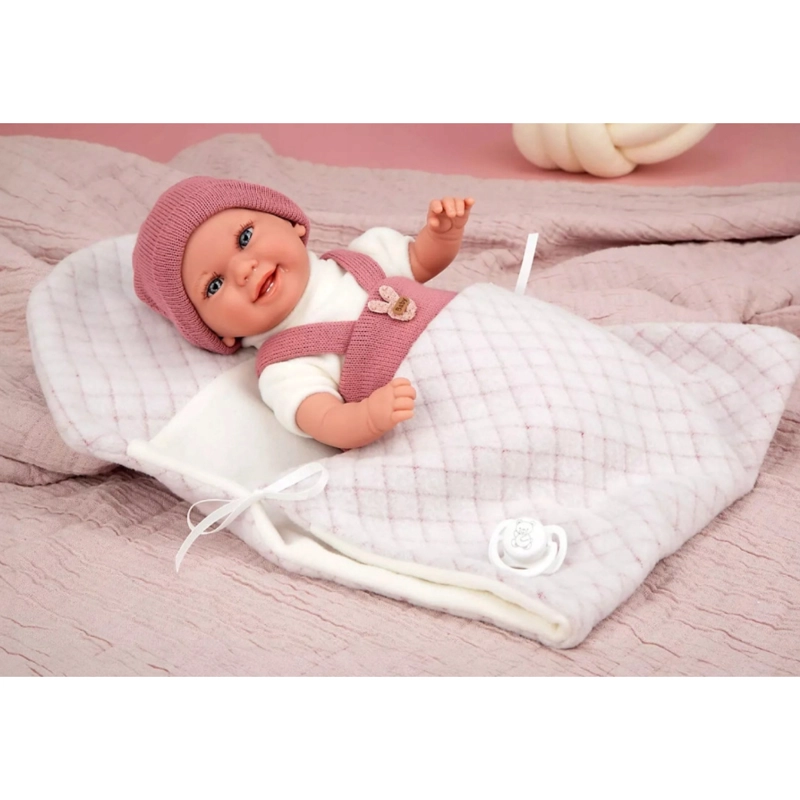 MUÑECA ELEGANCE 35 CM BANYTO ROSA CON MANTA - 1