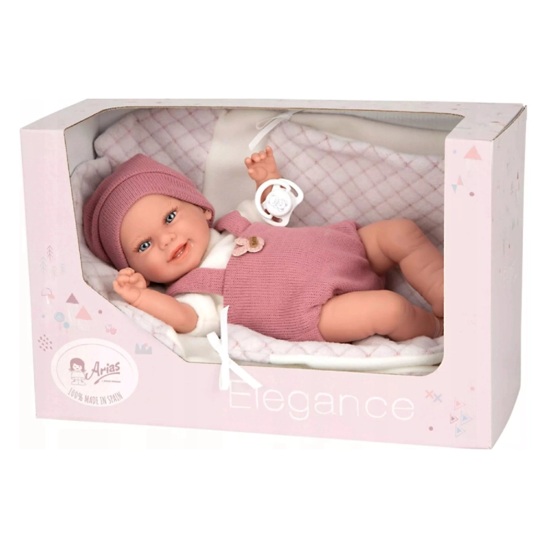 MUÑECA ELEGANCE 35 CM BANYTO ROSA CON MANTA - 2