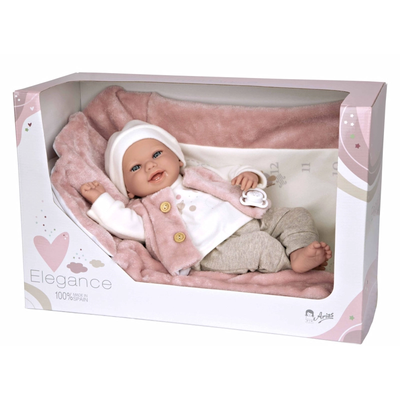 MUÑECA ELEGANCE 40 CM CON MANTA - MUÑECA DE PESO 60809 - 1