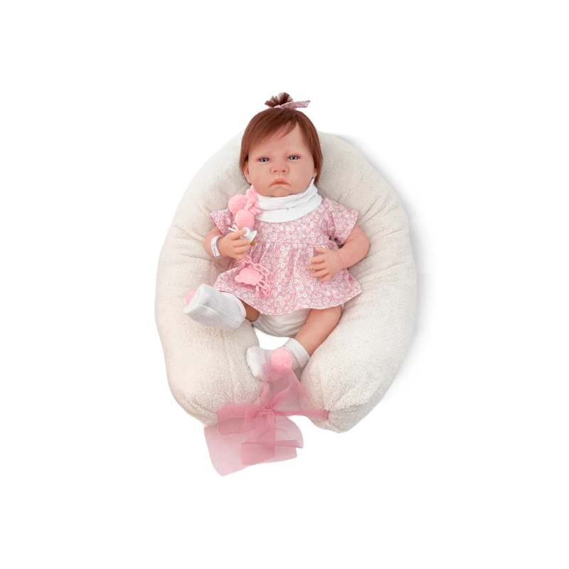 BERJUAN SWEET REBORN CON PELO ALMOHADA Y PELUCHE 50 CM - 1