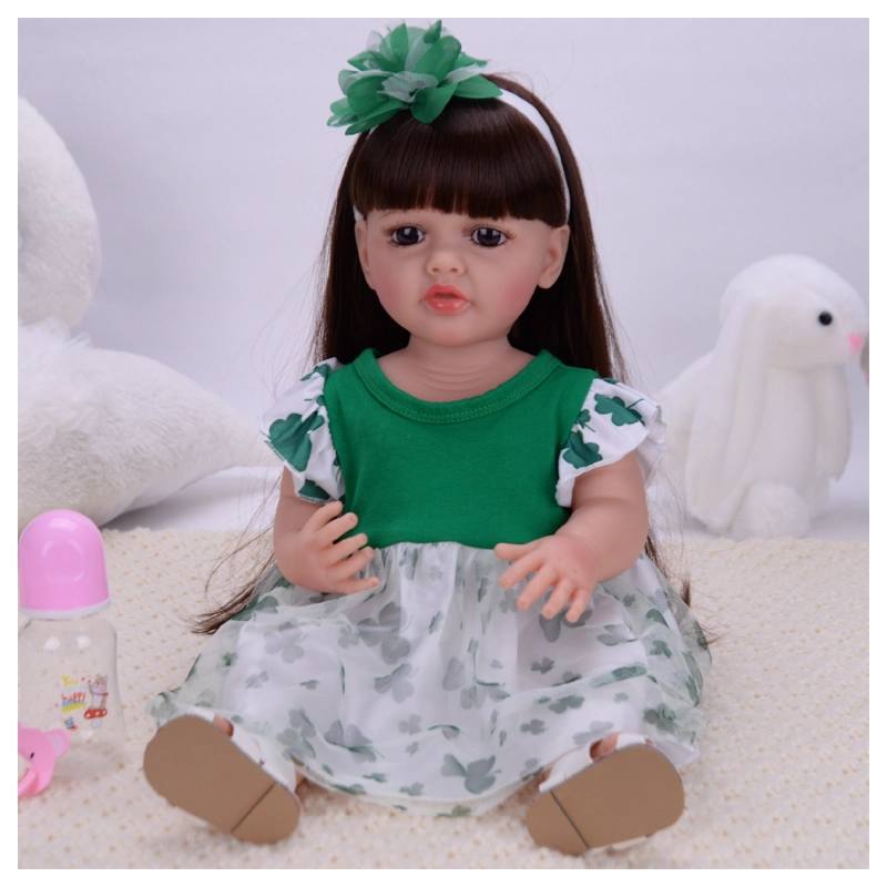 MUÑECA REBORN 55 CM B456 SONIDOS Y CANCIONES  BLANCO Y VERDE - 2