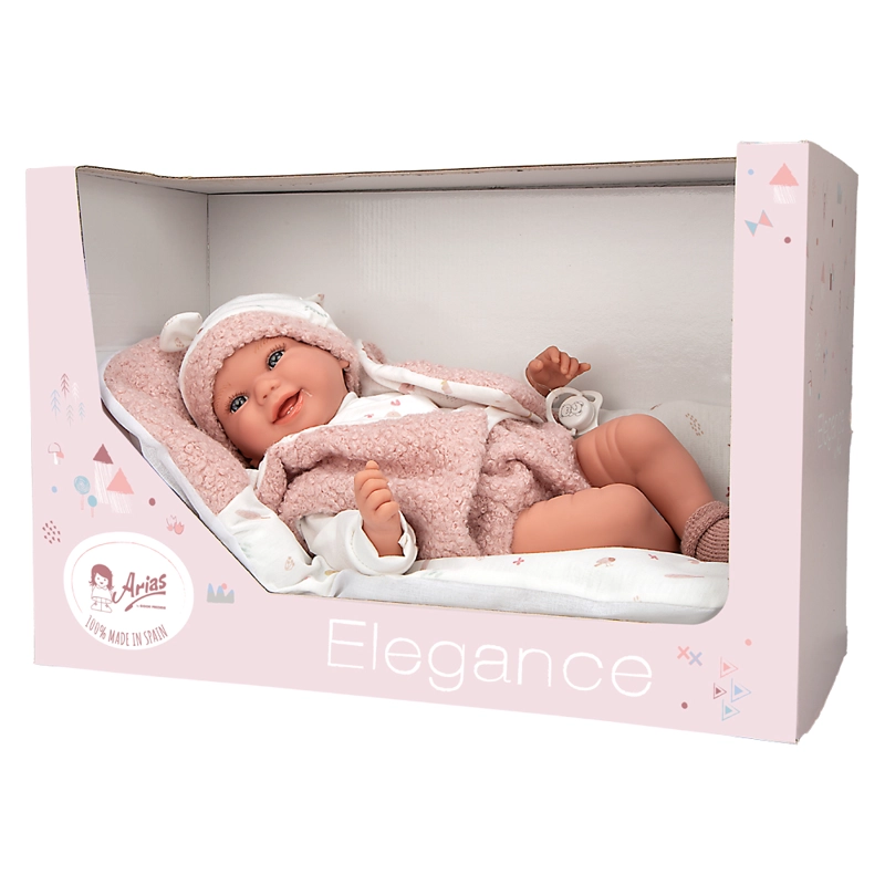 MUÑECO DE PESO ELEGANCE 40 CM  CON COJÍN  60886 - 1