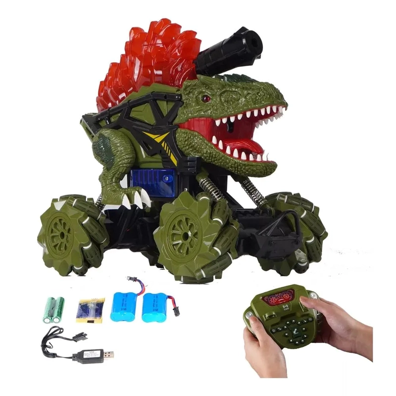 DINOSAURIO CONTROL REMOTO HIDROGEL LUCES SONIDOS ALEATORIO - 1
