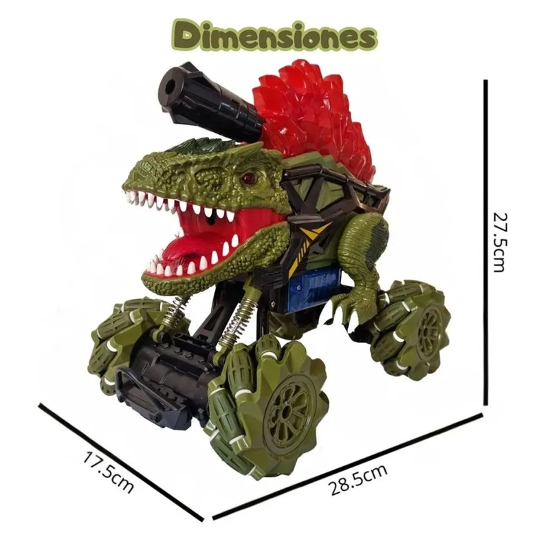 DINOSAURIO CONTROL REMOTO HIDROGEL LUCES SONIDOS ALEATORIO - 2