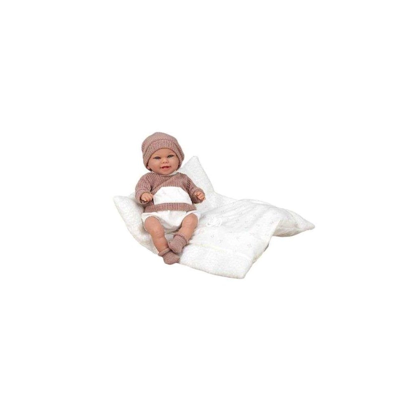 MUÑECA BEBÉ ELEGANCE ARIAS CON PESO Y COJIN 35CM - 1