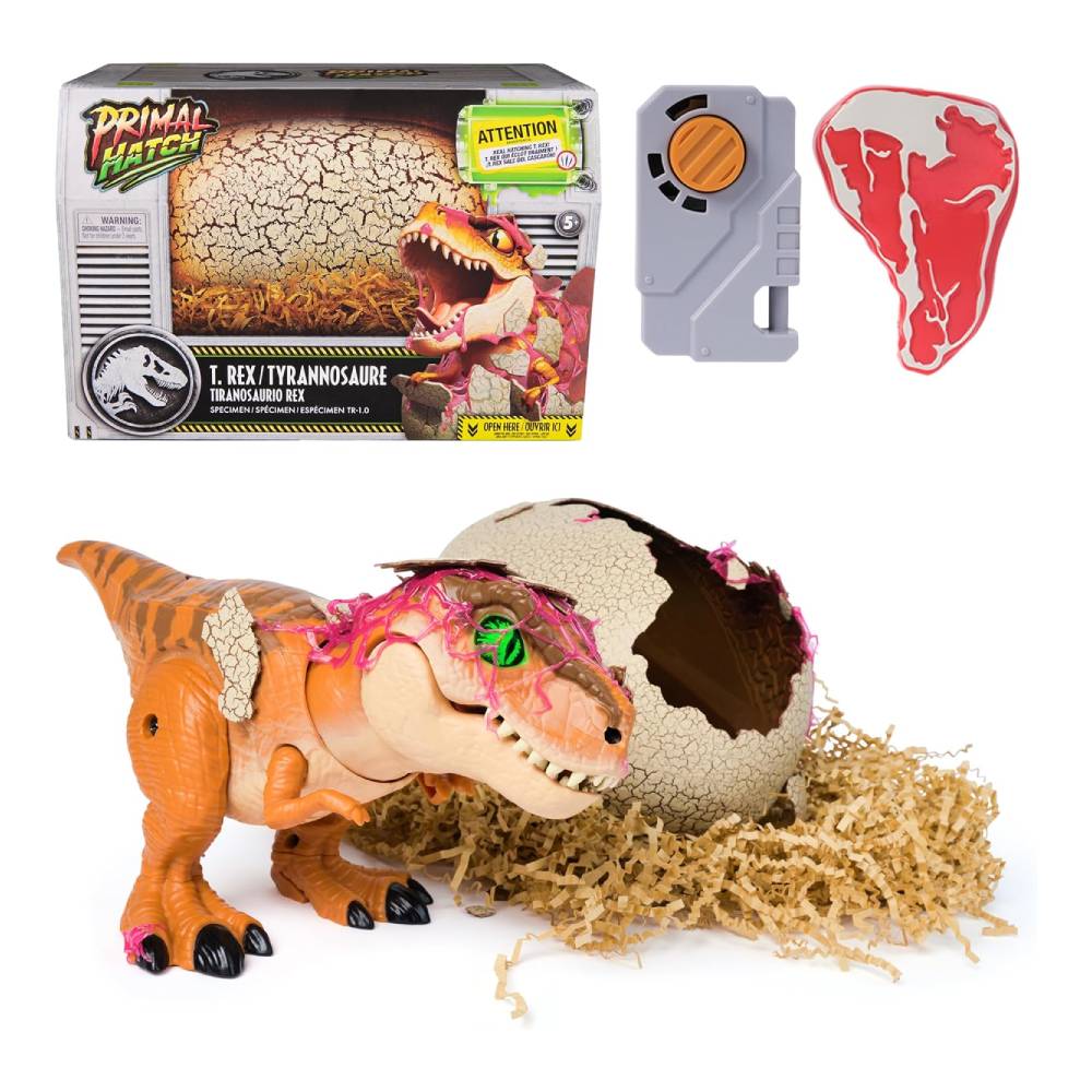 JURASSIC WORLD T-REX PRIMAL HATCH DINOSAURIO INTERACTIVO - 1