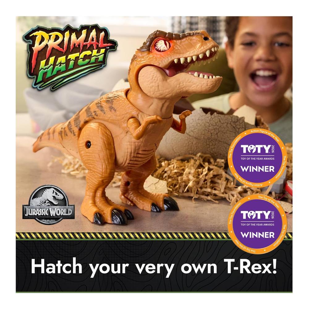 JURASSIC WORLD T-REX PRIMAL HATCH DINOSAURIO INTERACTIVO - 2