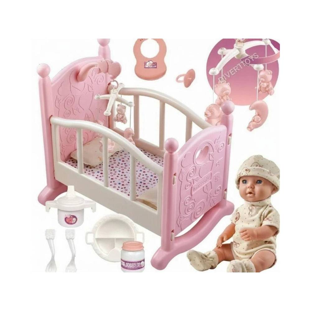 CUNA PARA MUÑECA BEBE CON ACCESORIOS - 1