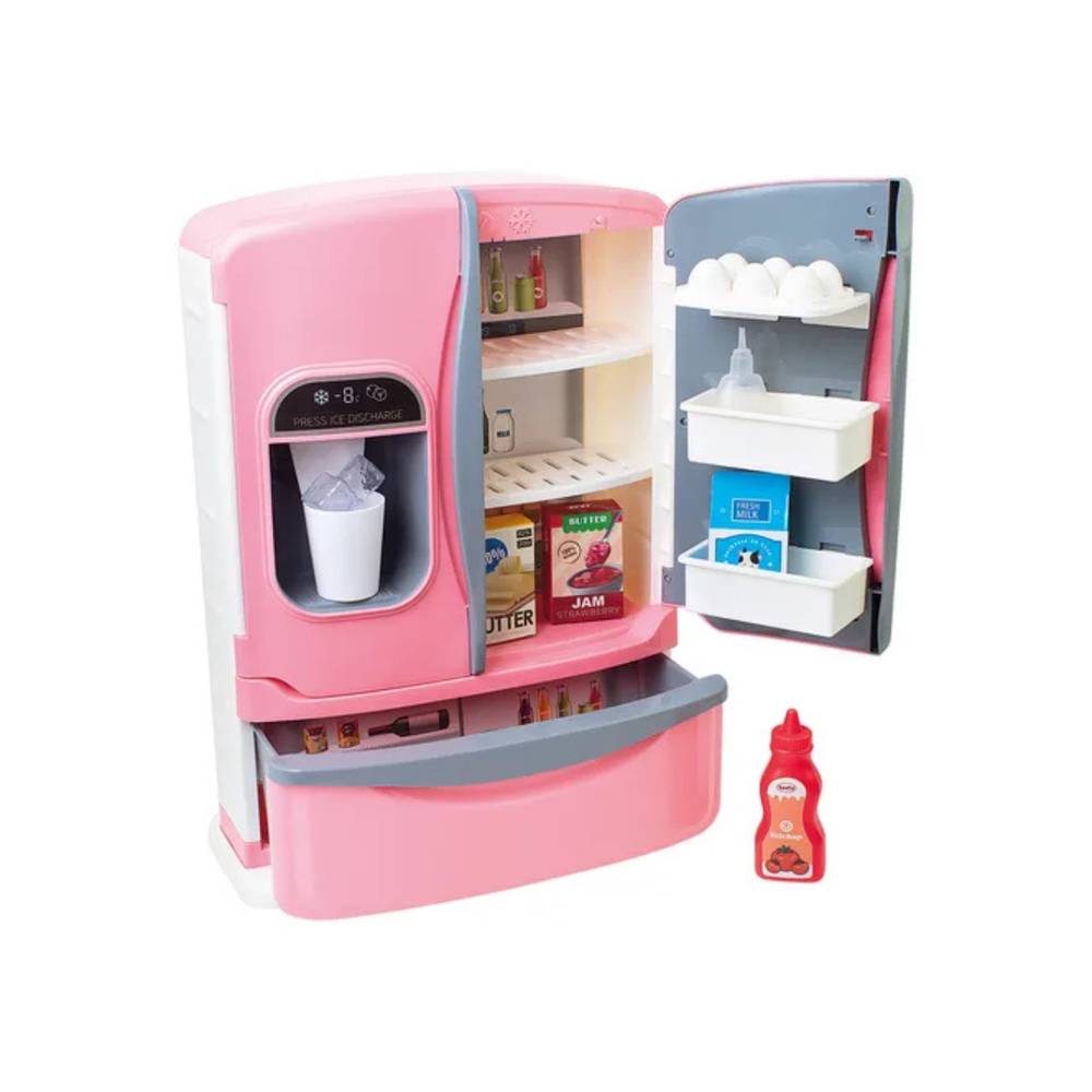 JUGUETE REFRIGERADORA 40CM CON DISPENSADOR HIELO LUZ Y SONIDOS - 1