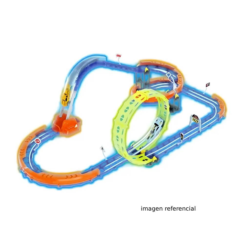 PISTA TENGLEADER 53 PIEZAS CON 1 CARRITO RECARGABLE - 1