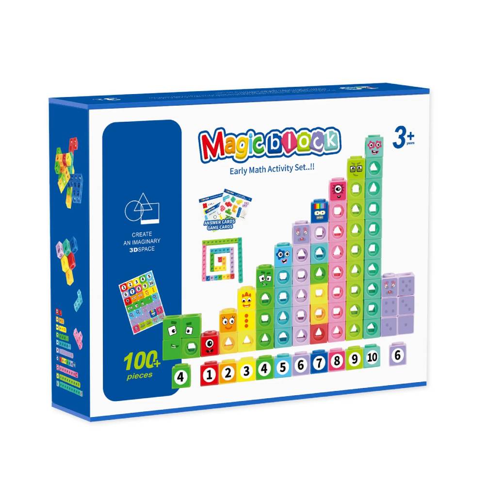 MAGIC BLOCK CAJA 100 PIEZAS NUMBER NUMEROS MATEMATICAS - 1