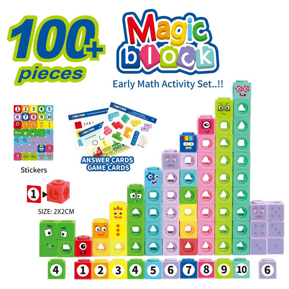 MAGIC BLOCK CAJA 100 PIEZAS NUMBER NUMEROS MATEMATICAS - 3