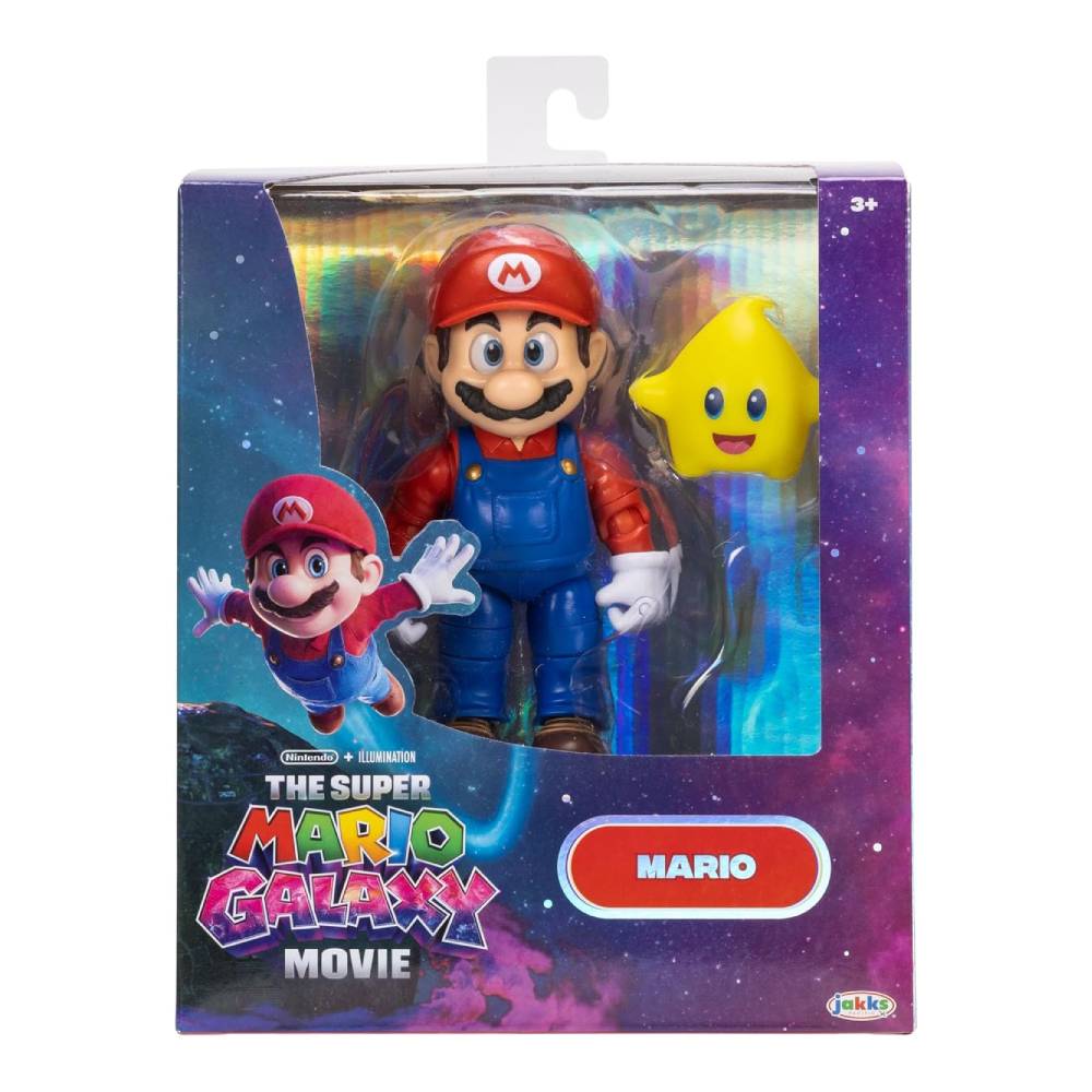 SUPER MARIO GALAXY PELICULA FIGURA MARIO 12 CM CON LUMA STAR - 2