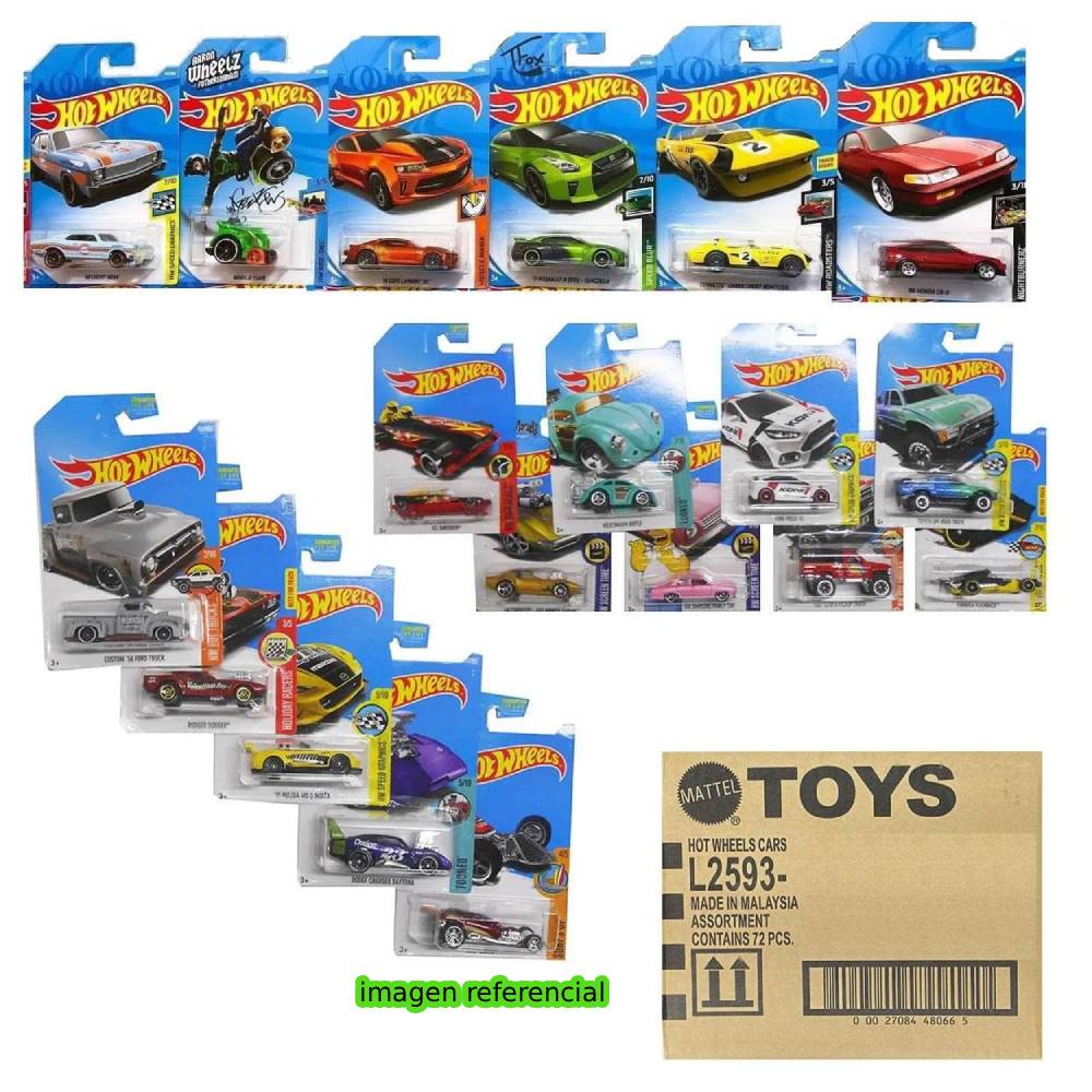 HOT WHEELS BASICOS CAJA DE 72 CARRITOS - 1