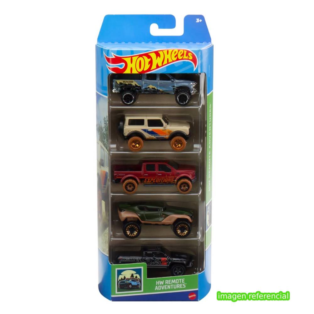 HOT WHEELS BASICOS PACK 5 CARRITOS - 2