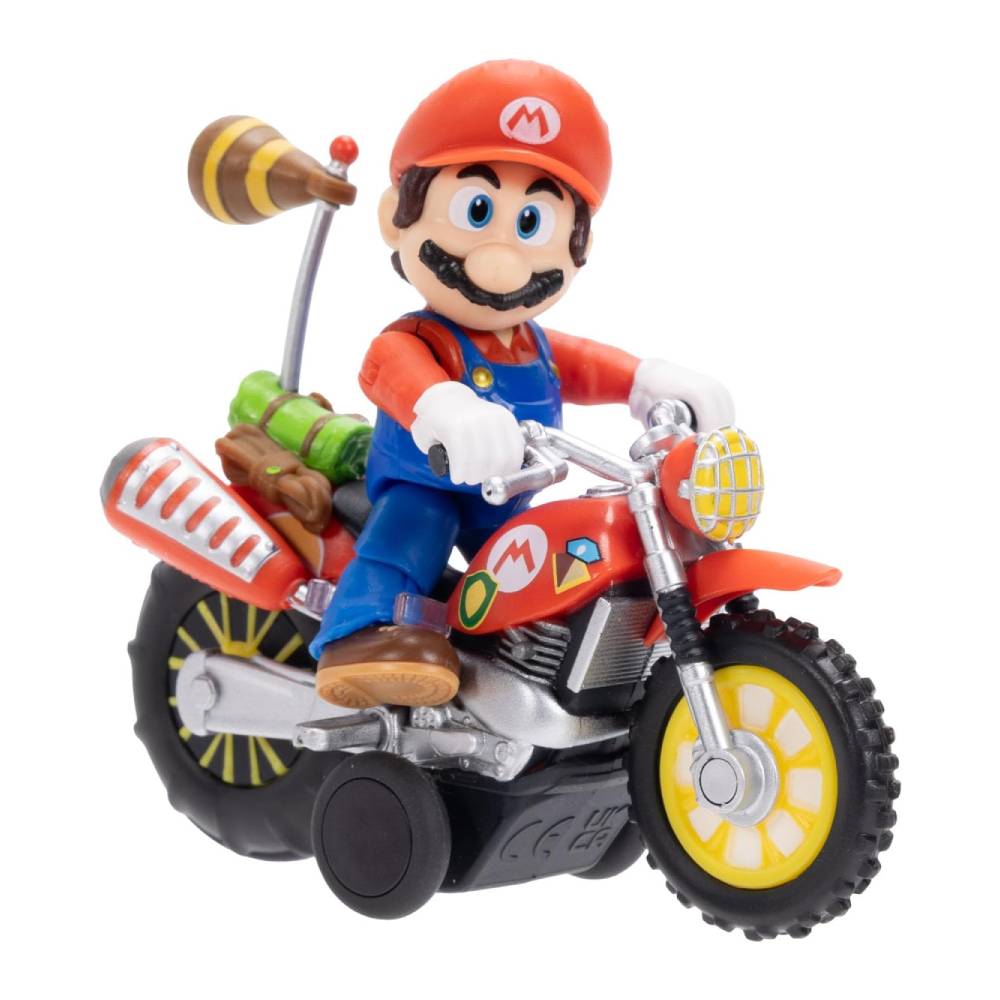 SUPER MARIO GALAXY - FIGURA DE 6 CM  CON MOTOCICLETA - 2