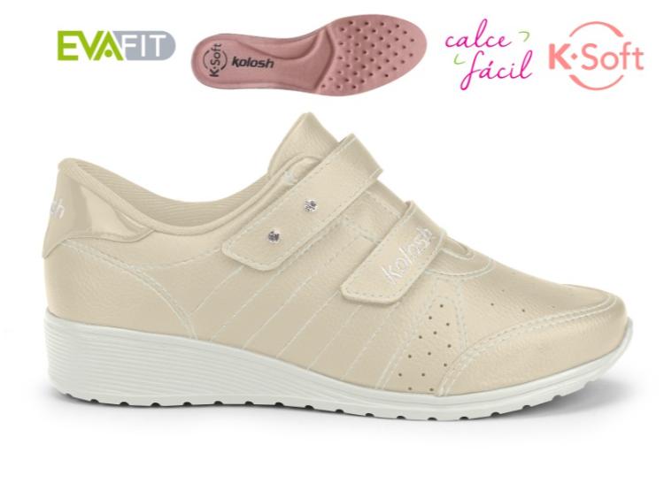ZAPATILLAS MUJER KOLOSH CREMA CASUAL - 1