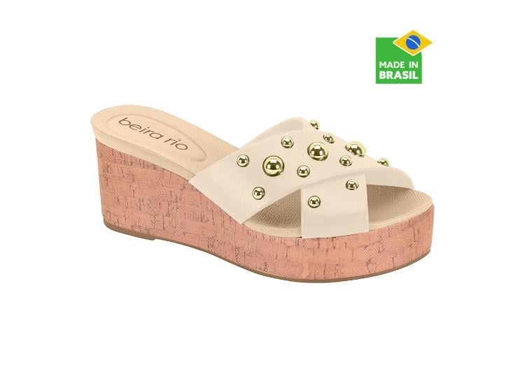 SANDALIAS PARA MUJER BEIRA RIO CREMA - 1