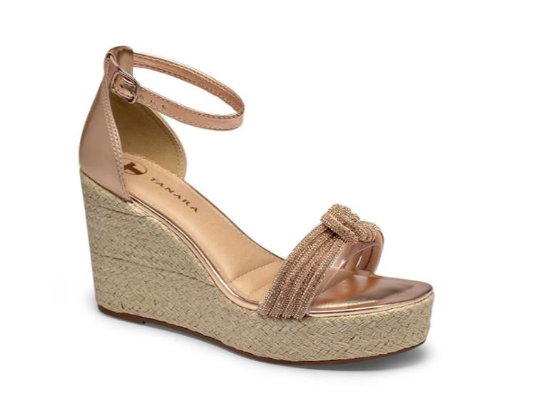 SANDALIAS PARA MUJER TANARA ORO ROSA T8123-0005-5M8123-5C8123 - 1