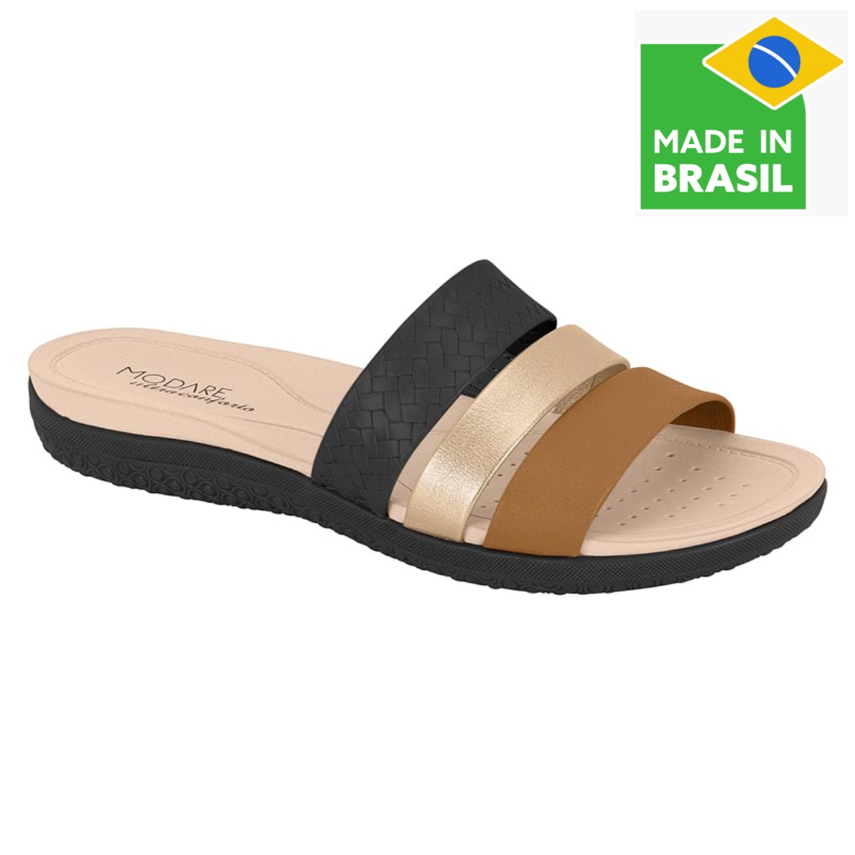 SANDALIAS CASUALES MUJER MODARE NEGRO - 1