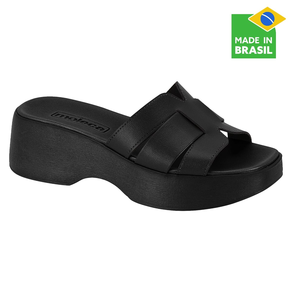 SANDALIAS CASUALES PLATAFORMA MUJER MOLECA NEGRO - 1