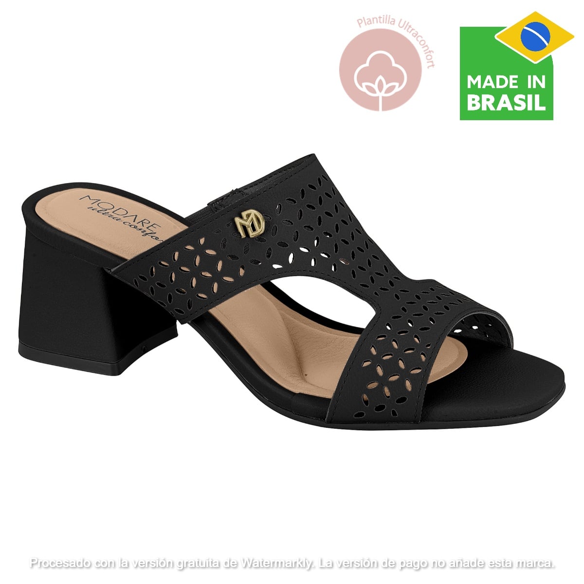 SANDALIAS DE VESTIR MUJER MODARE NEGRO - 1