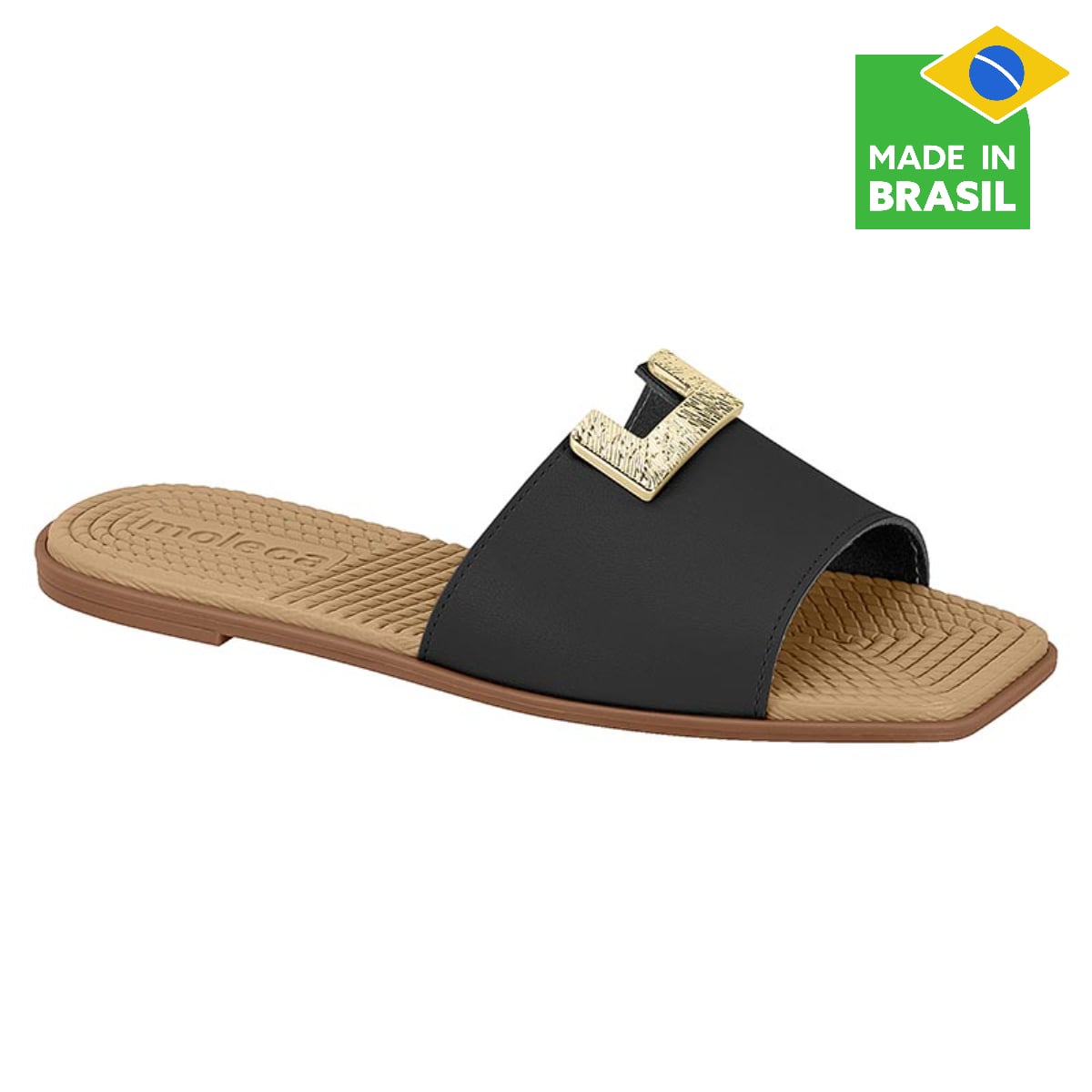 SANDALIAS CASUALES MUJER MOLECA NEGRO - 1