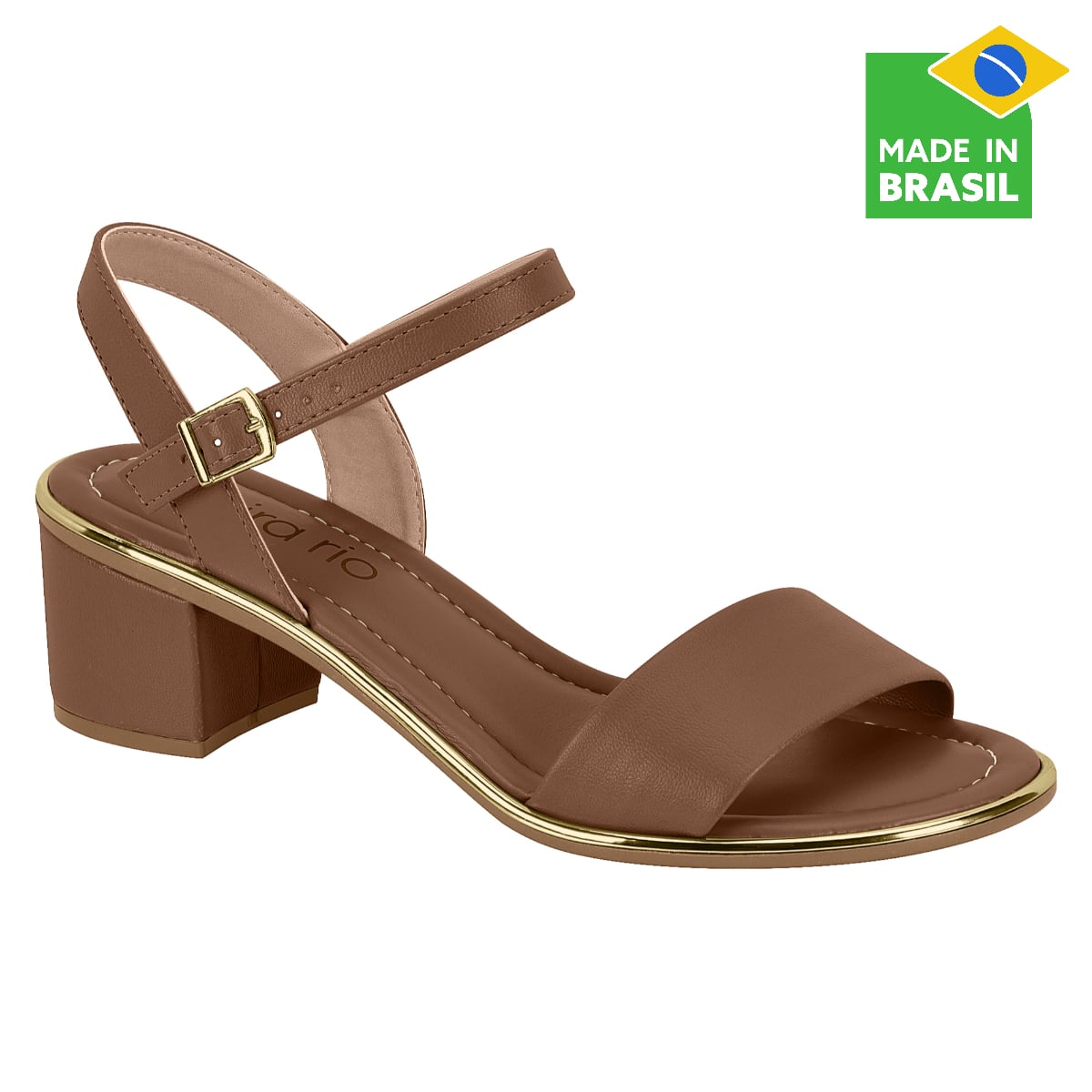 SANDALIAS DE VESTIR MUJER BEIRA RIO CAFÉ CLARO - 1