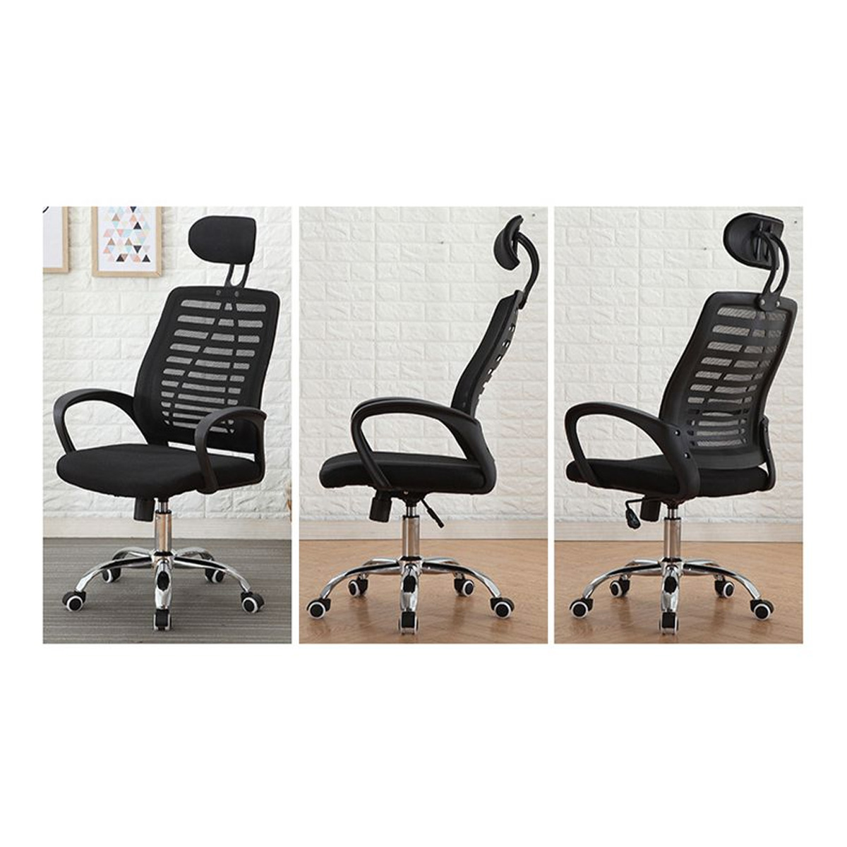 SILLA DE OFICINA ERGONÓMICA DIRECTORIO ELEGANTE NEGRA - 2