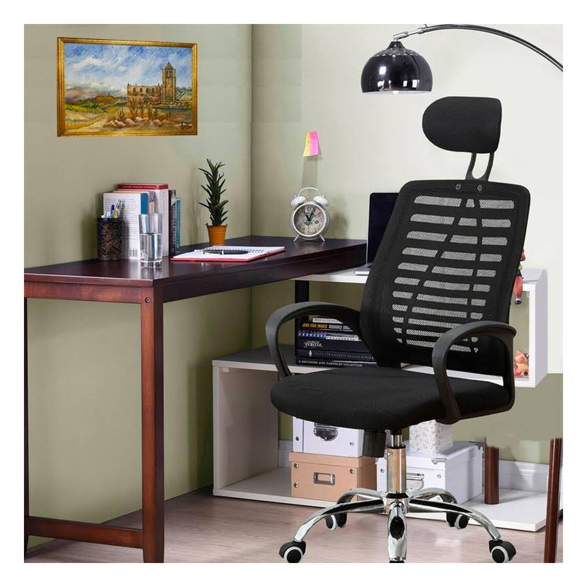 SILLA DE OFICINA ERGONÓMICA DIRECTORIO ELEGANTE NEGRA - 3