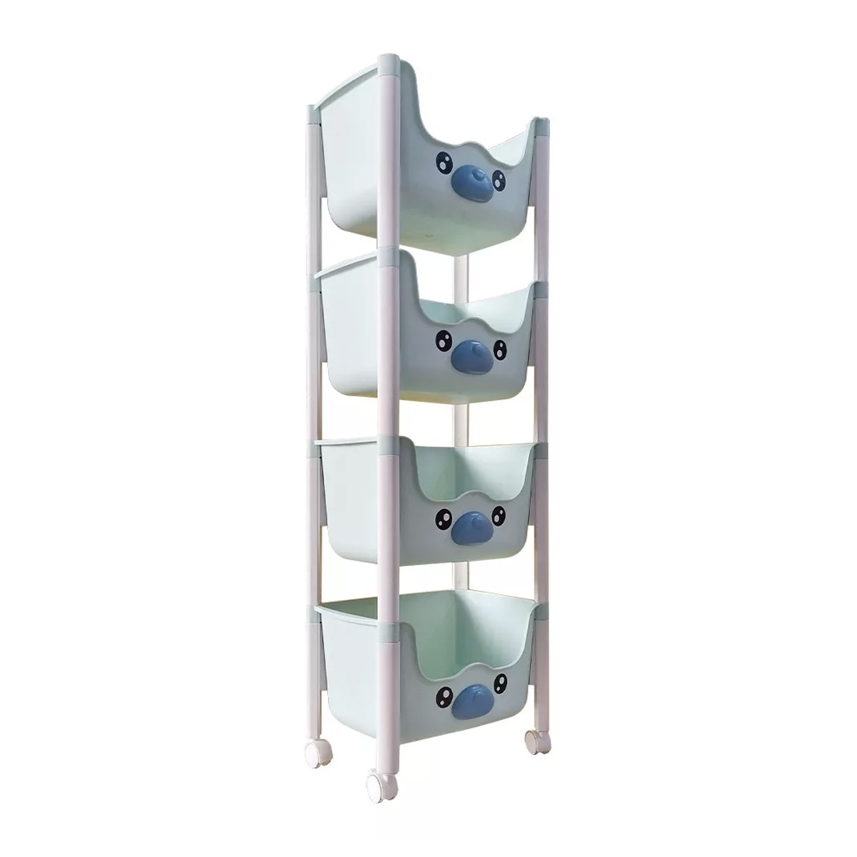ORGANIZADOR CAJA DE JUGUETES 4 NIVELES PLEGABLE CON RUEDAS CHANCHITO - 3