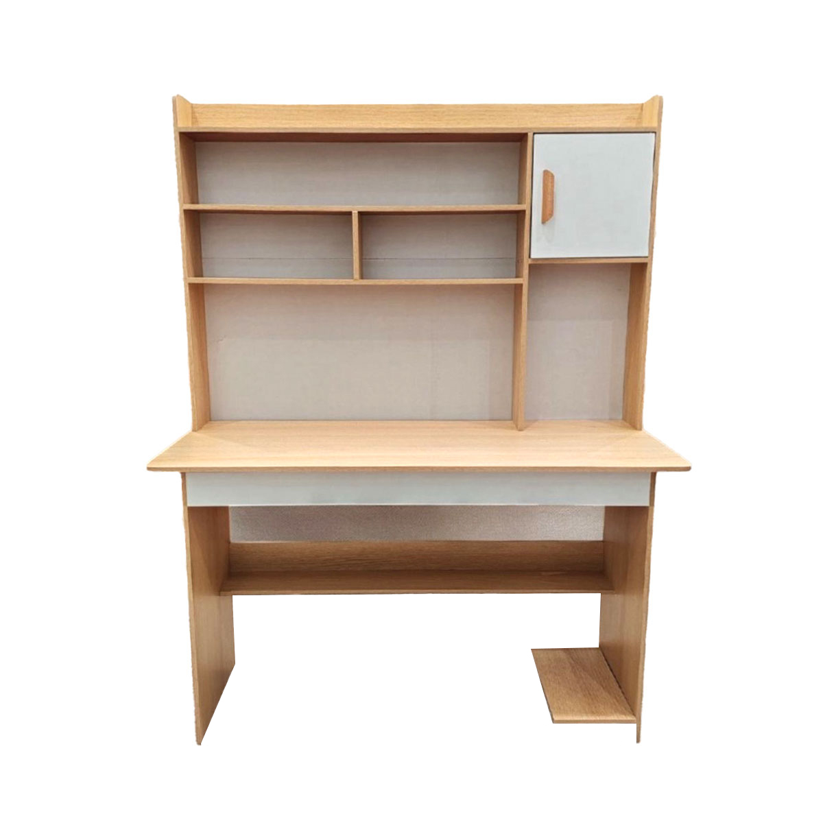 ESCRITORIO MODERNO 8 DIVISIONES MARRÓN CLARO 120CM ZZ83 - 3