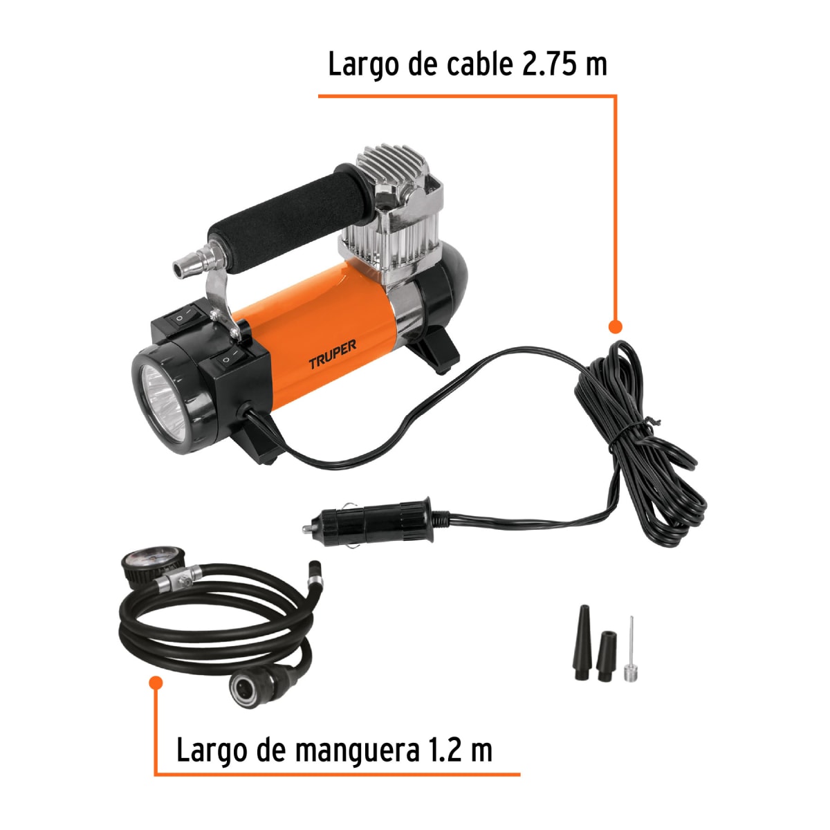 COMBO TRUPER HIDROLAVADORA 1500PSI + COMPRESOR AIRE 180PSI - 7