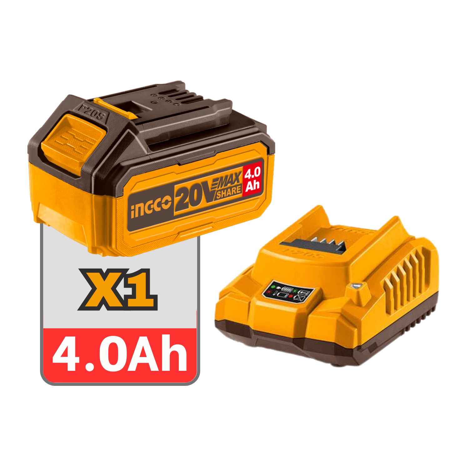 AMOLADORA INALÁMBRICA 900W + BATERÍA 4AH Y CARGADOR INDUSTRIAL INGCO - 5