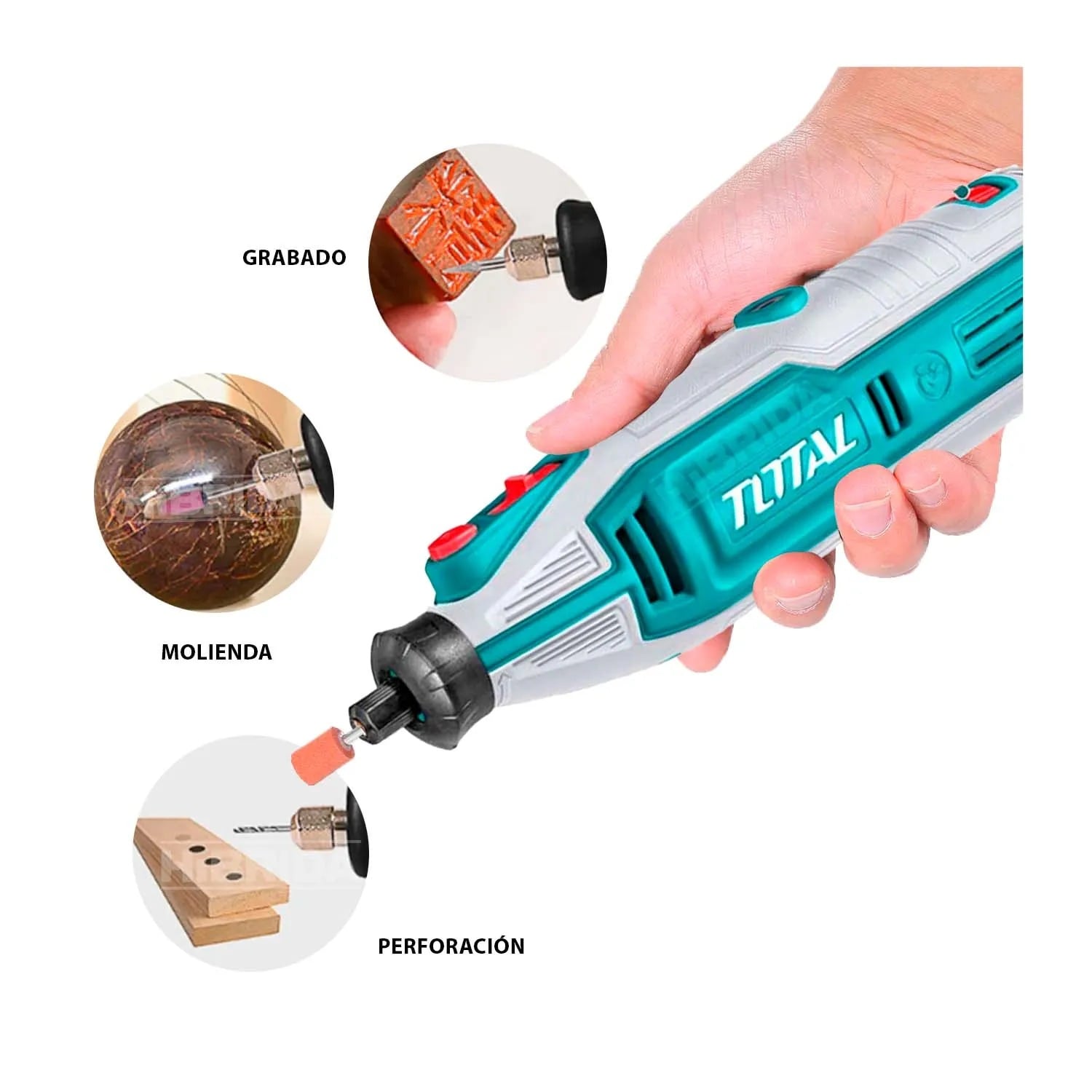 MINI GRINDER RECTIFICADOR 130W + 252 ACCESORIOS TOTAL - 4
