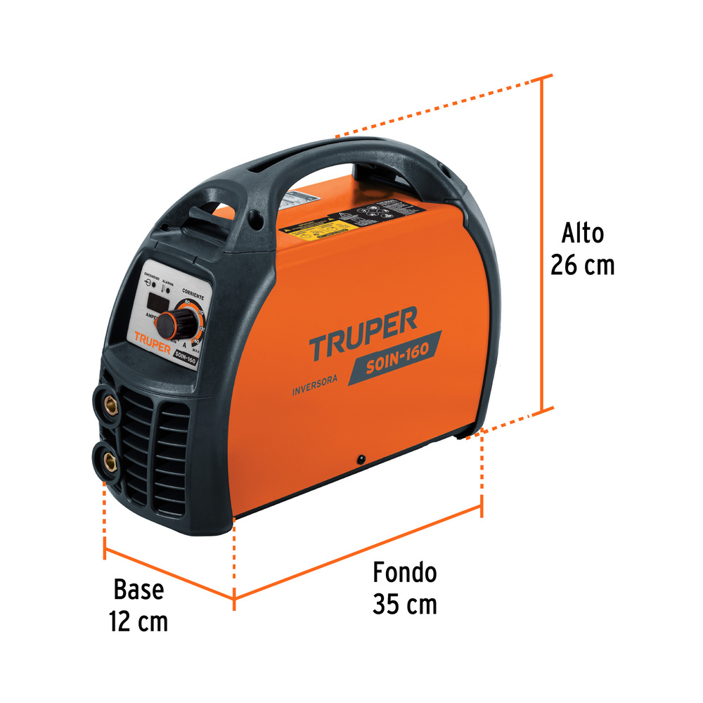 COMBO SOLDADORA INVERSORA 160 A + MASCARA DE SOLDAR TRUPER - 3