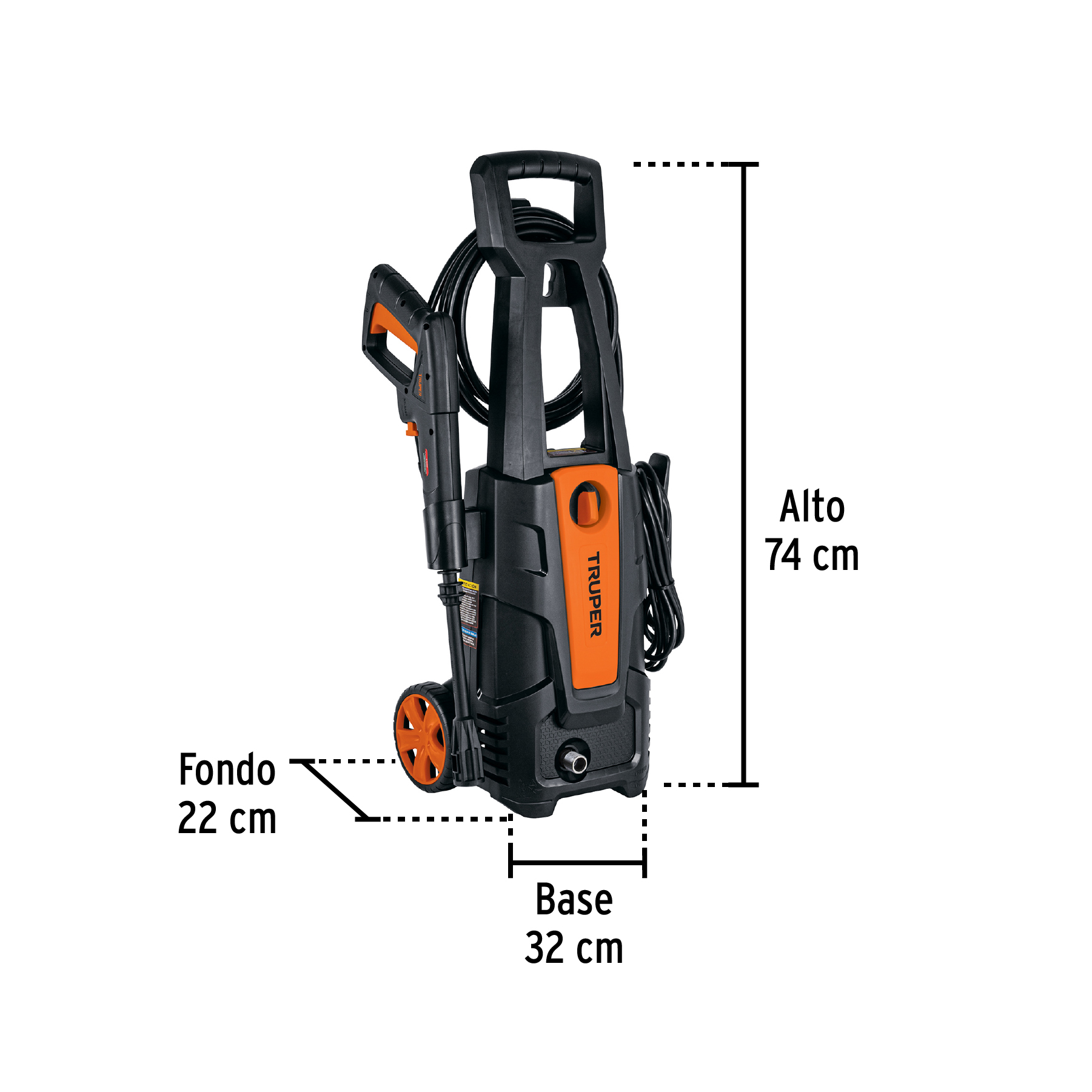 COMBO HIDROLAVADORA 1800PSI + MANGUERA DE 20M CON PISTOLA TRUPER - 3