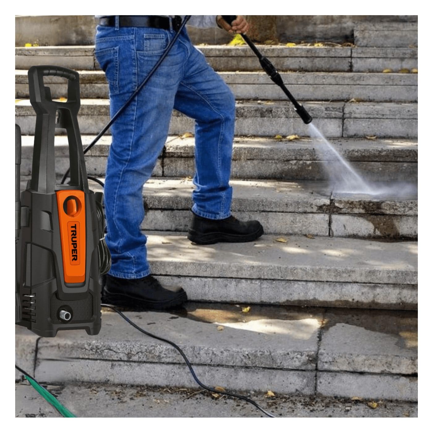 COMBO HIDROLAVADORA 1800PSI + MANGUERA DE 20M CON PISTOLA TRUPER - 6