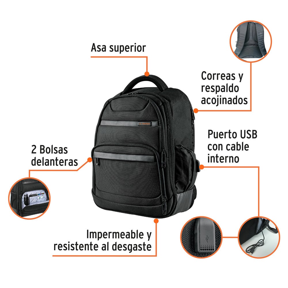 COMBO TALADRO 600W + 100 BROCAS Y PUNTAS + MOCHILA TRUPER - 2