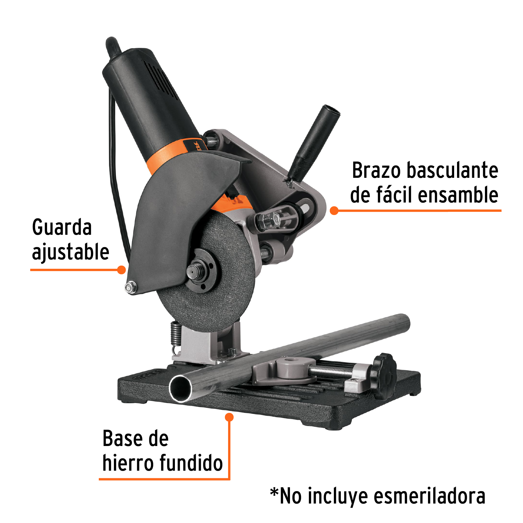 AMOLADORA 850W ERGO PRO + SOPORTE PROFESIONAL 4 ½' TRUPER - 2