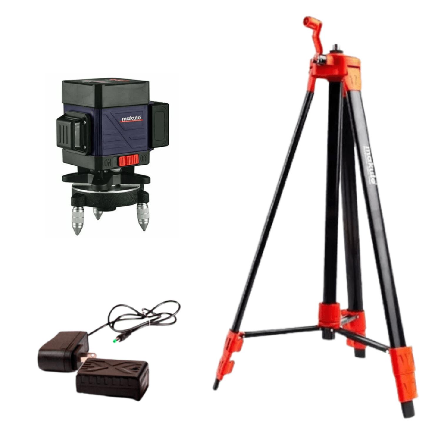 NIVEL LASER 12 LINEAS CON TRIPODE Y MALETIN MAKUTE - 4