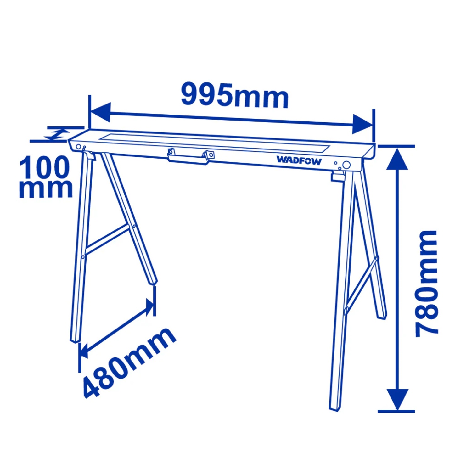 SET CABALLETE SOPORTA 100KG 2PCS WADFOW - 3