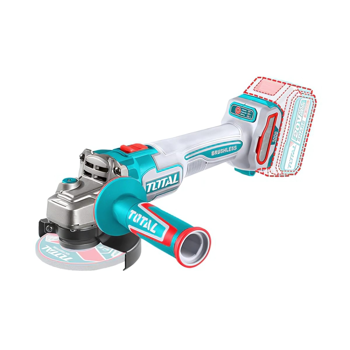 AMOLADORA ANGULAR 4 ½' 1000W 20V TOTAL - 1
