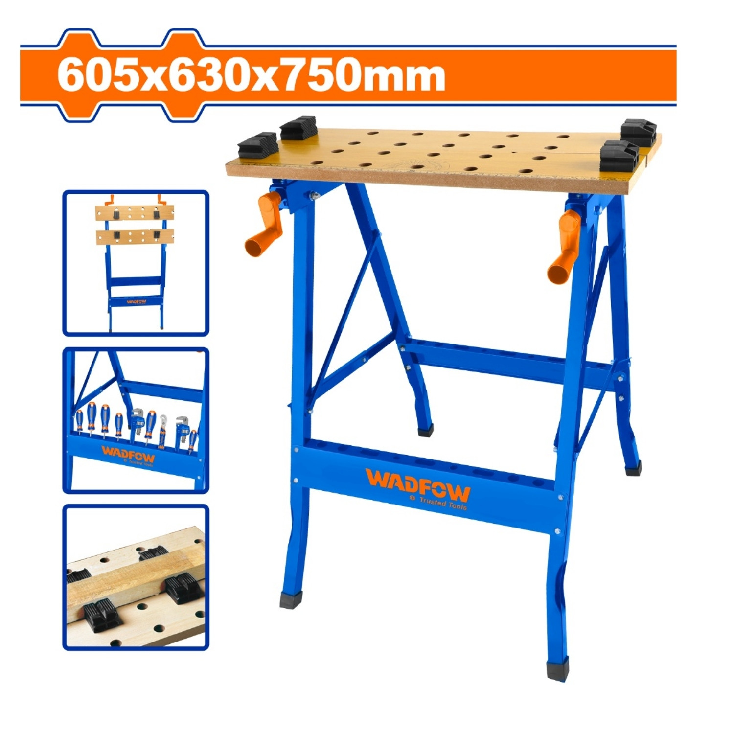 MESA DE TRABAJO PLEGABLE 605X630X750MM WADFOW - 2