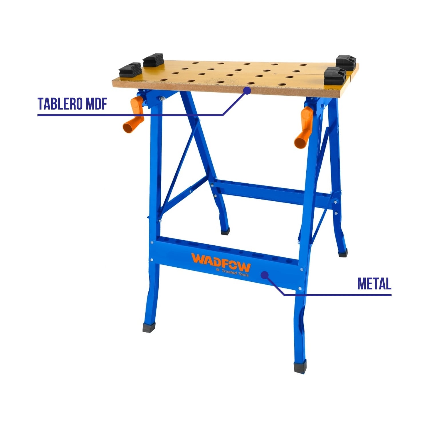 MESA DE TRABAJO PLEGABLE 605X630X750MM WADFOW - 4