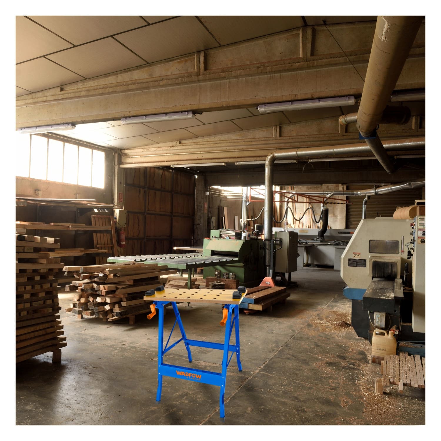 MESA DE TRABAJO PLEGABLE 605X630X750MM WADFOW - 7
