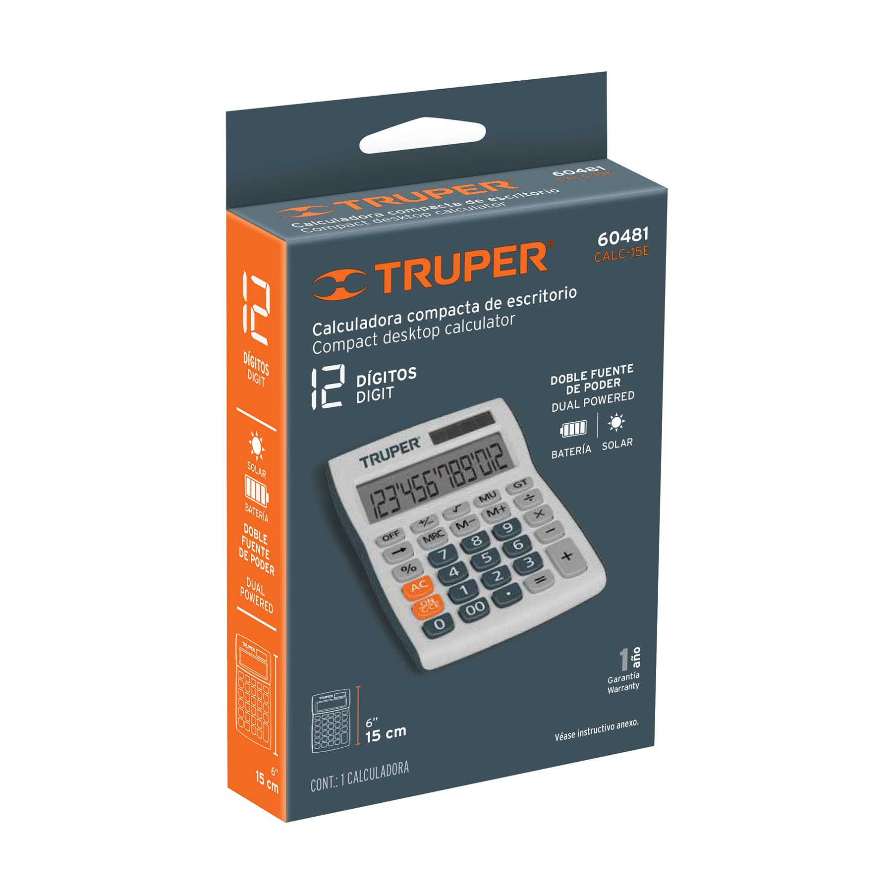 CALCULADORA COMPACTA DE ESCRITORIO TRUPER - 5