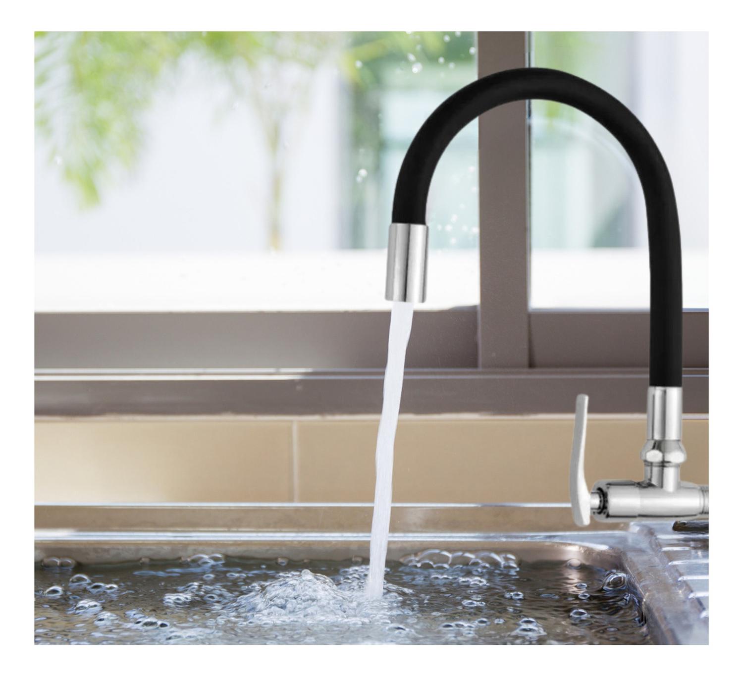 CAÑO DE LAVADERO FLEXIBLE PARA PARED CYA NEGRO GRIS BLANCO - 4