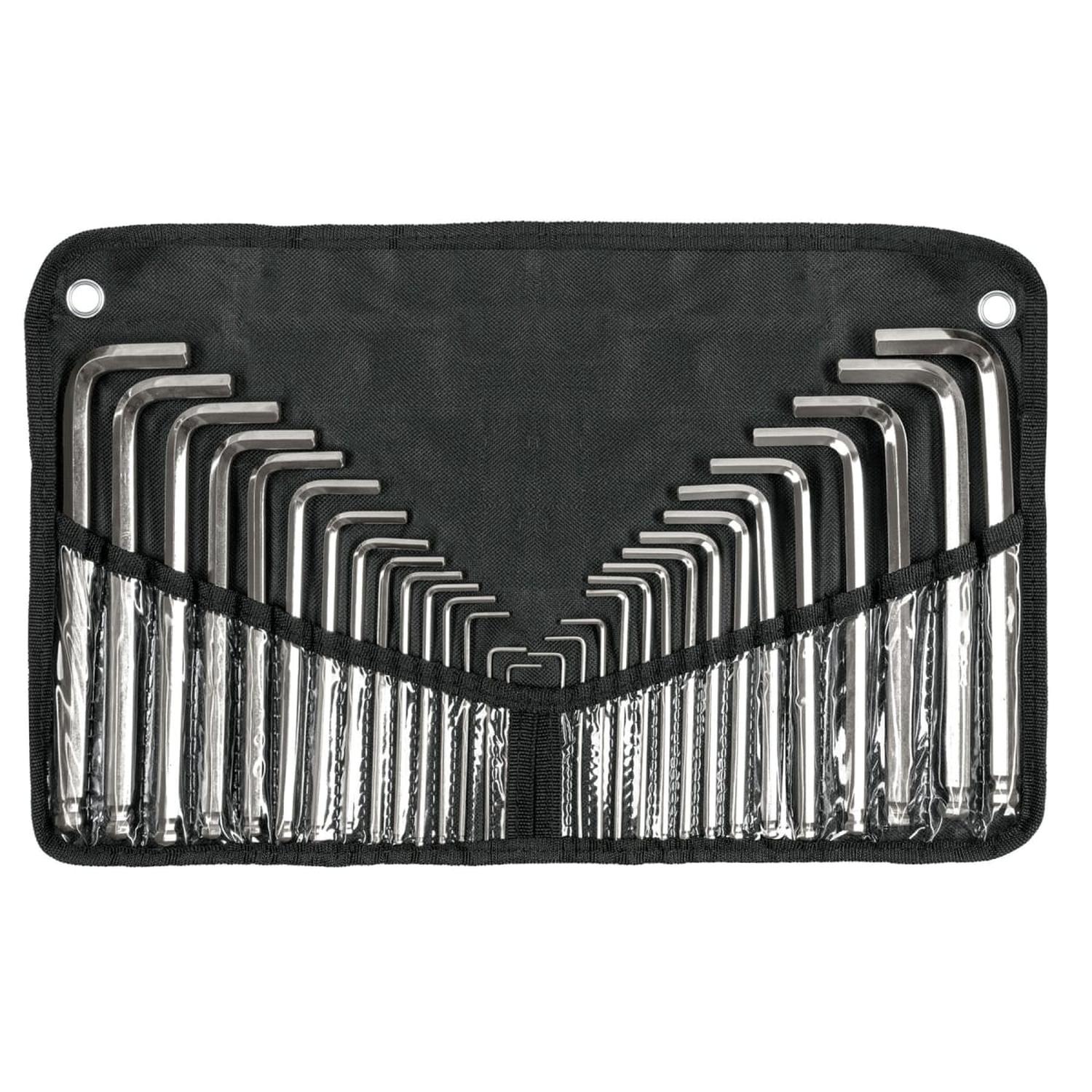 JUEGO 30 LLAVES ALLEN LARGAS STD Y MM PUNTA BOLA, ESTUCHE TRUPER - 1