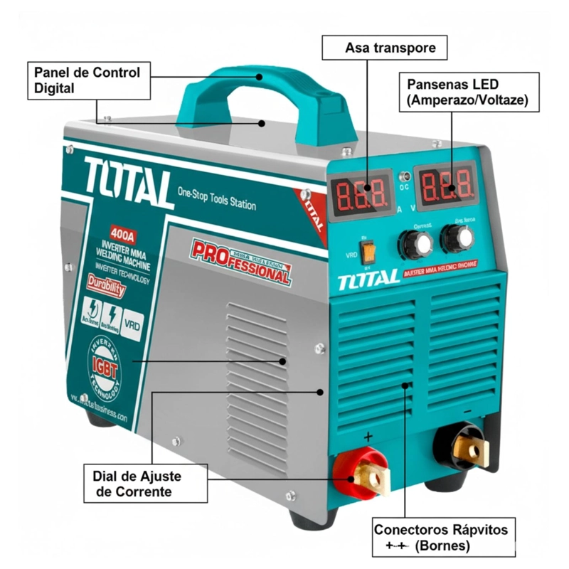 SOLDADORA INVERTER MMA 380-400AMP TOTAL - 3